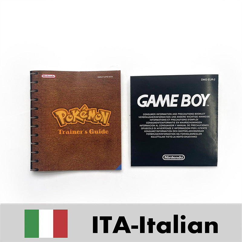 USA FRA NOE ESP ITA Pokemon Yellow Blue Red Crystal Silver Gold Green manual for GBC