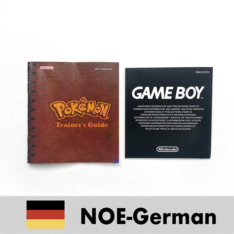 USA FRA NOE ESP ITA EUR Pokemon crystal gold silver red blue yellow Metallic FoilFinish Box Trey Manual label for GBC