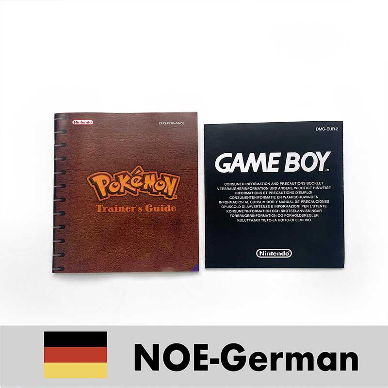 USA FRA NOE ESP ITA EUR Pokemon crystal gold silver red blue yellow Metallic FoilFinish Box Trey Manual label for GBC