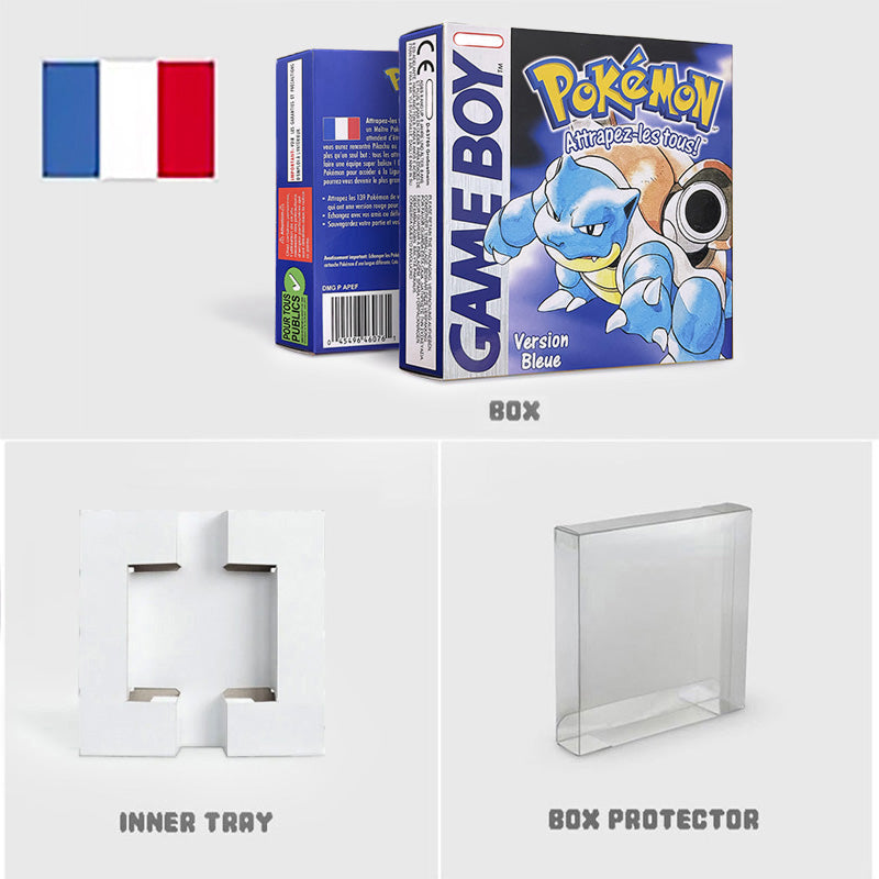 NOE ITA USA EUR ESP yellow green red gold crystal blue silver Pokemon Series Nintendo Metallic Holographic BOX trey for GBC