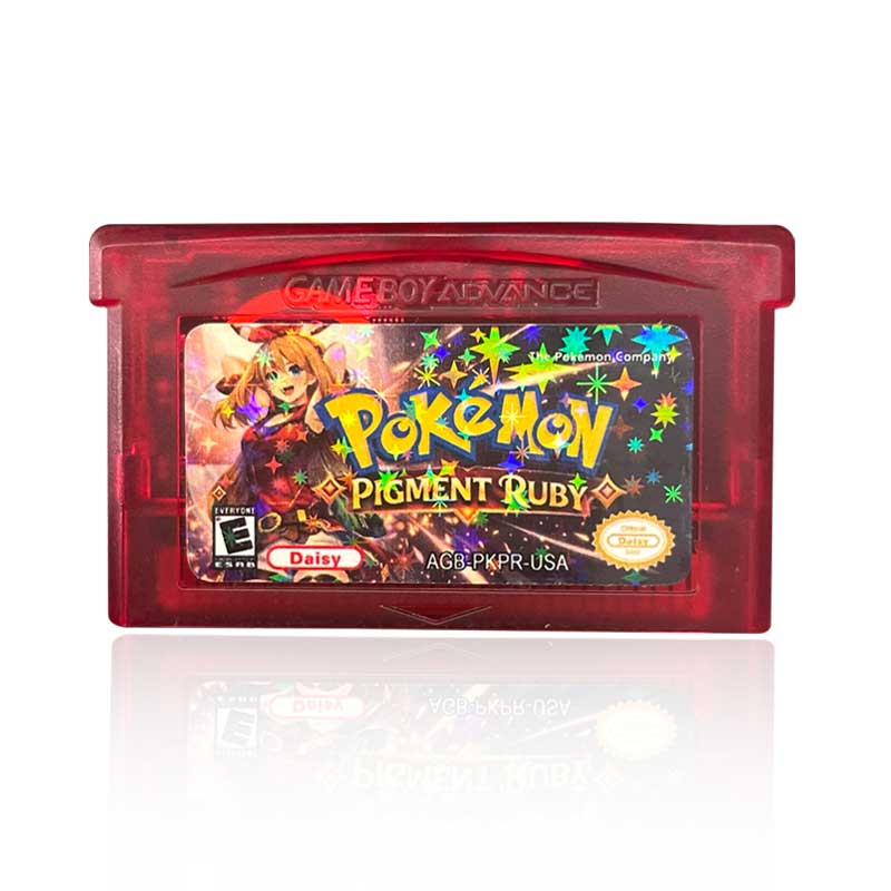 Pokemon PIGMENT RUBY (RTC Flash cart) Cartridge for GBA