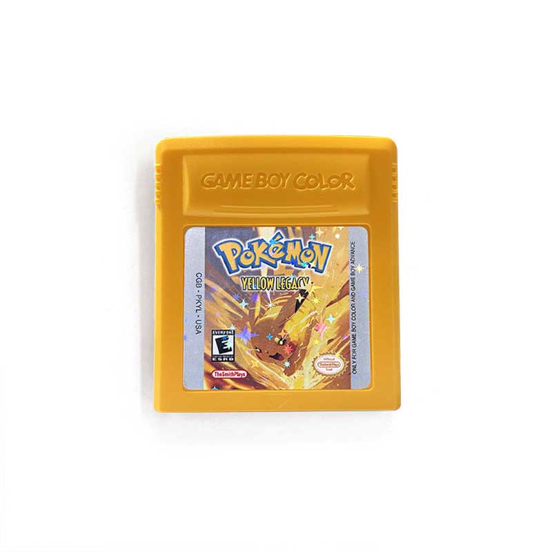 Pokemon YELLOW LEGACY  ( Battery Save / NO RTC Flash ) Cartridge for GBC
