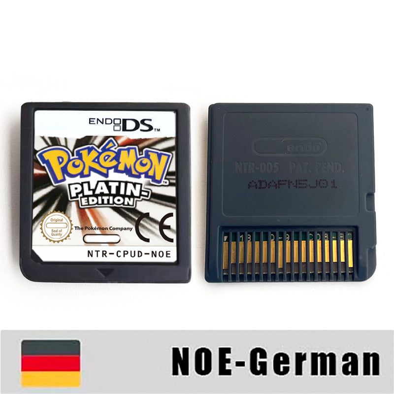 ESP ITA FRA USA EUR NOE Pokemon HeartGold SoulSilver Platinum Diamond Pearl Nintendo Video Console Game Cardride For DS 2DS 3DS