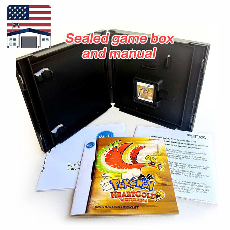 （Shipped from the United States) USA Version English pokemon Pearl Platinum SoulSilver HeartGold Diamond Box with Manual Game Cartride for ds