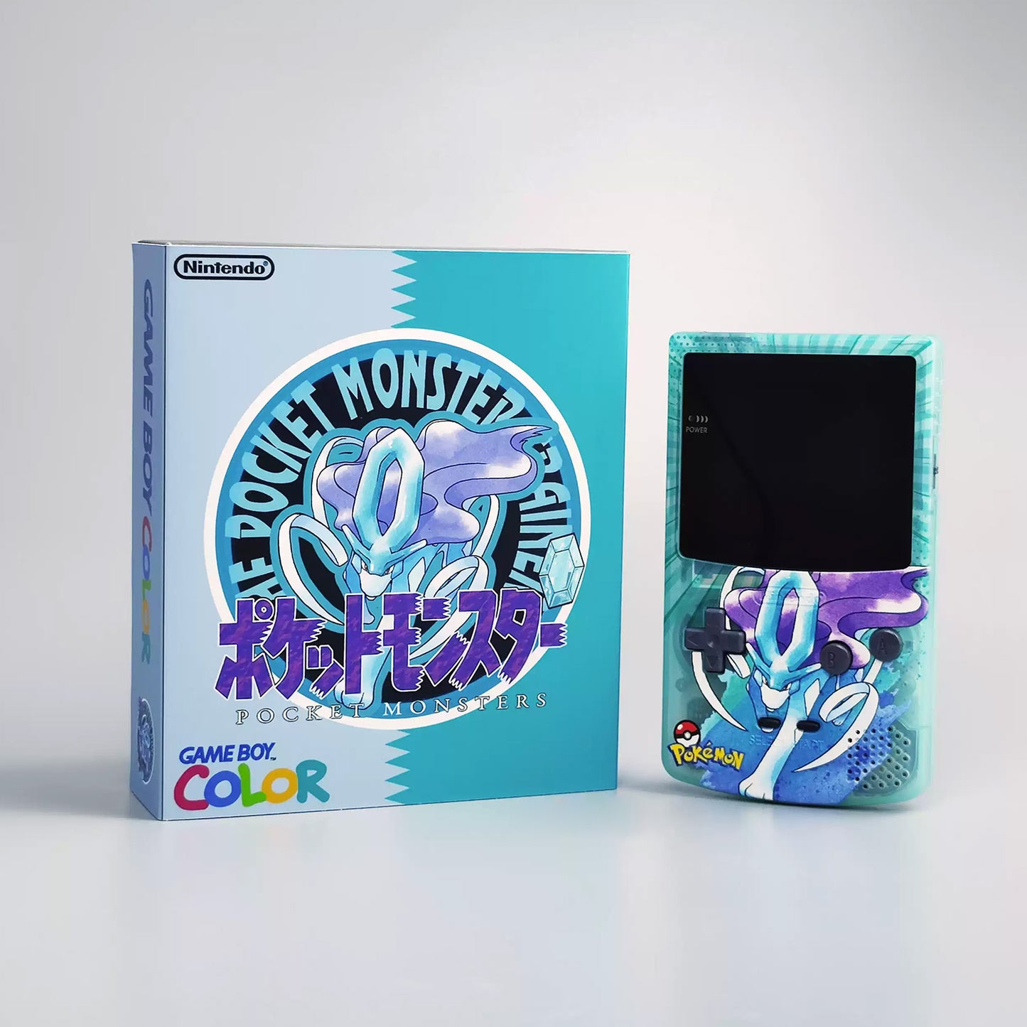 GBC GAMEBOY COLOR game console, high brightness handheld console, point-to-point full fit for Shuijun