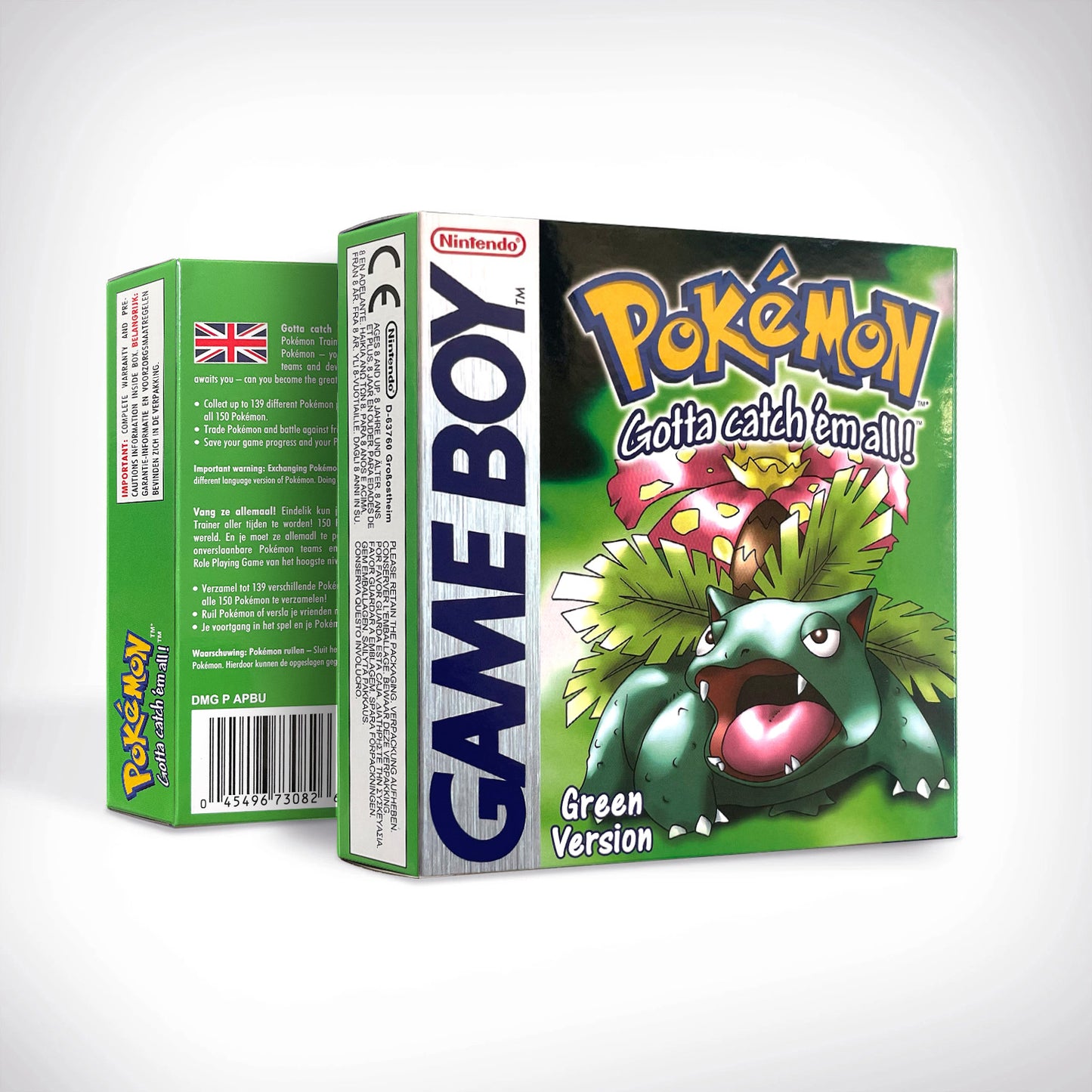 GBC GAME EUR english gbc game pokemon green Nintendo cartridge with tray box game boy color