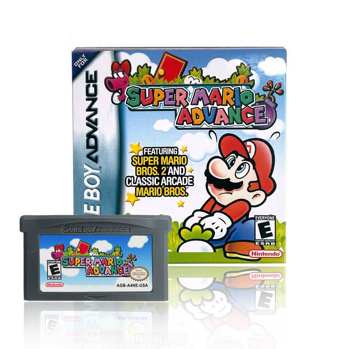 USA Englsih Super Mario Acvance 1 Game Cartridge Nintendo Tray Box for Gba Game Boy Advance