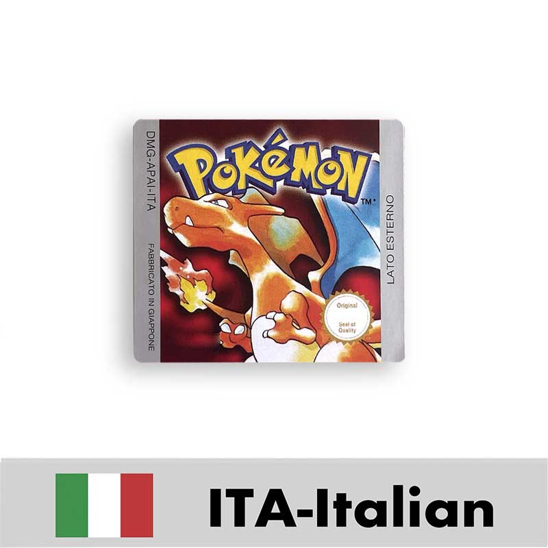 USA FRA NOE ESP ITA EUR Pokemon crystal gold silver red blue yellow Metallic FoilFinish Box Trey Manual label for GBC