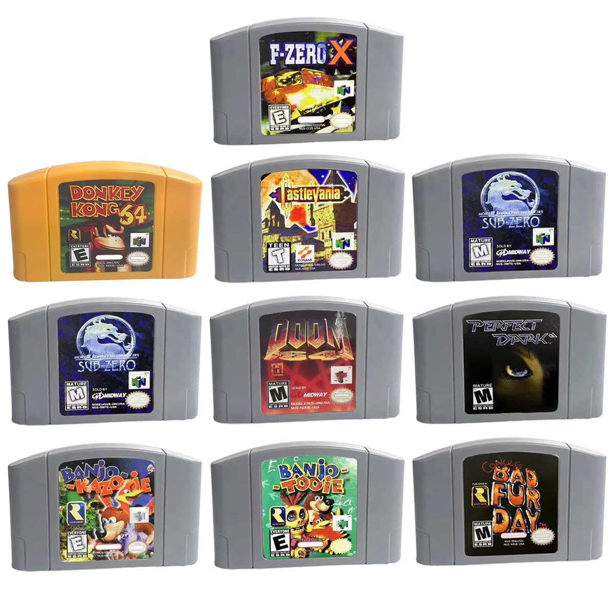 （Shipped from the United States)USA NTSC Version English Retro Video Game Consoles  N64 64bit Game Cartridge for N64