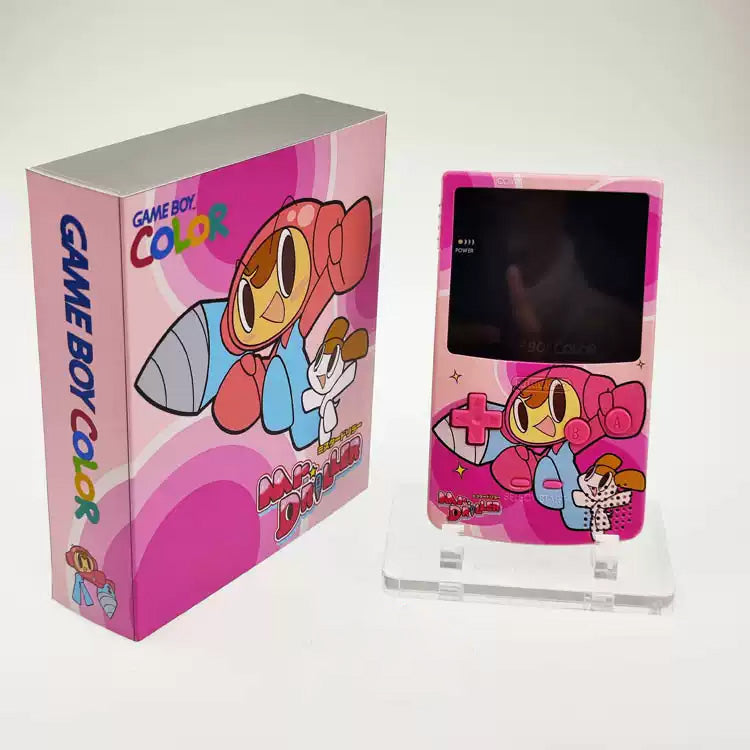 GBC customized GAMEBOY COLOR game console, high brightness handheld console, point-to-point full fit drilling kid
