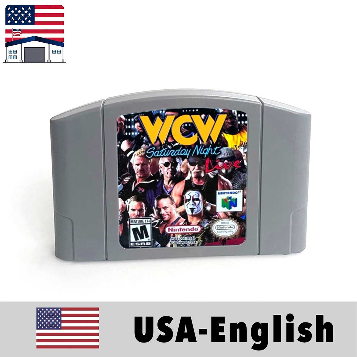 （Shipped From The United States) Mortal-Kombat Series WCW WWF USA NTSC Version English Retro Video Game Consoles 64bit Game Cartridge for N64