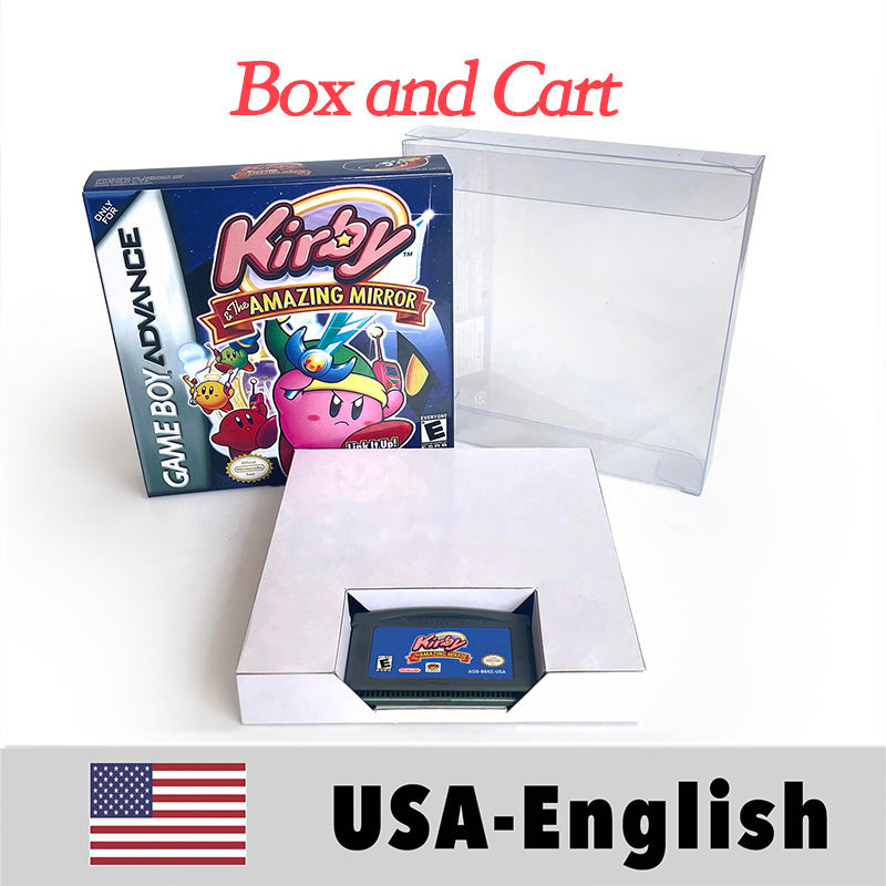 USA Englsih Zelda,super Mario,Castlevania,Metroid,Kirby,Final Fantasy,donkey Kong,Fire Emblem Nintendo box tray Game Cartridge for Gba