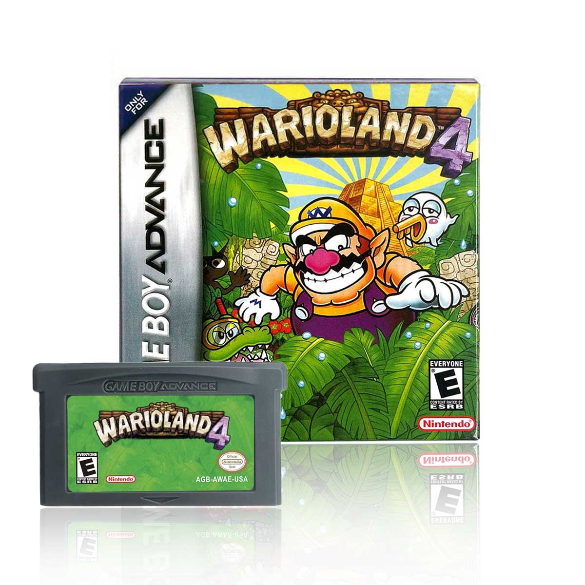 USA Englsih Wario Land 4 Nintendo Tray Box Game Cartridge for Gba