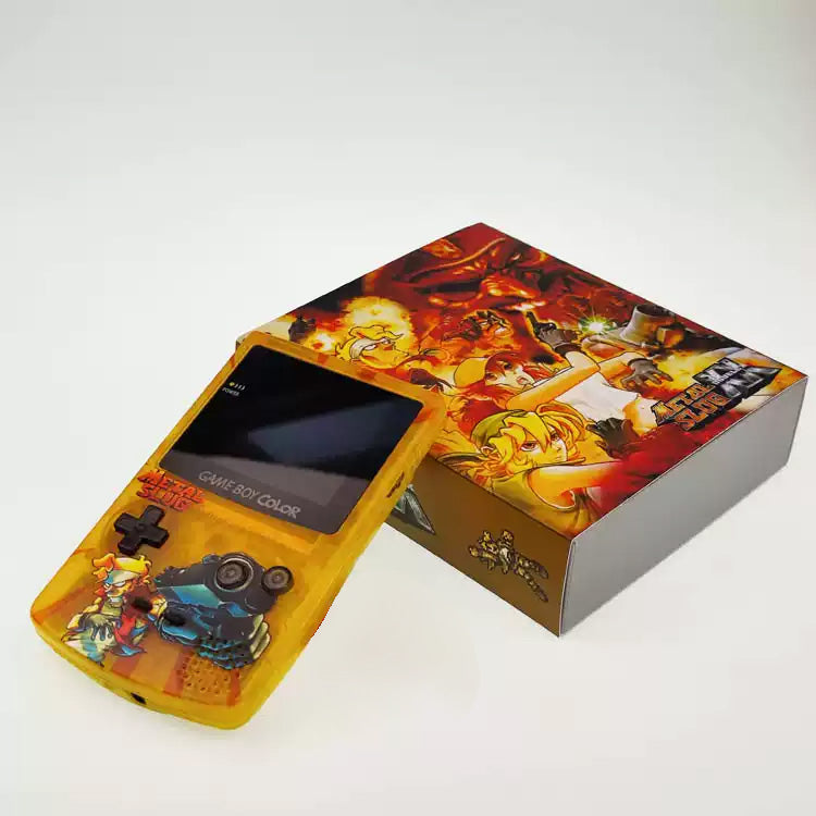 GBC customized GAMEBOY COLOR game console, high brightness handheld console, point-to-point fully bonded alloy bullet head