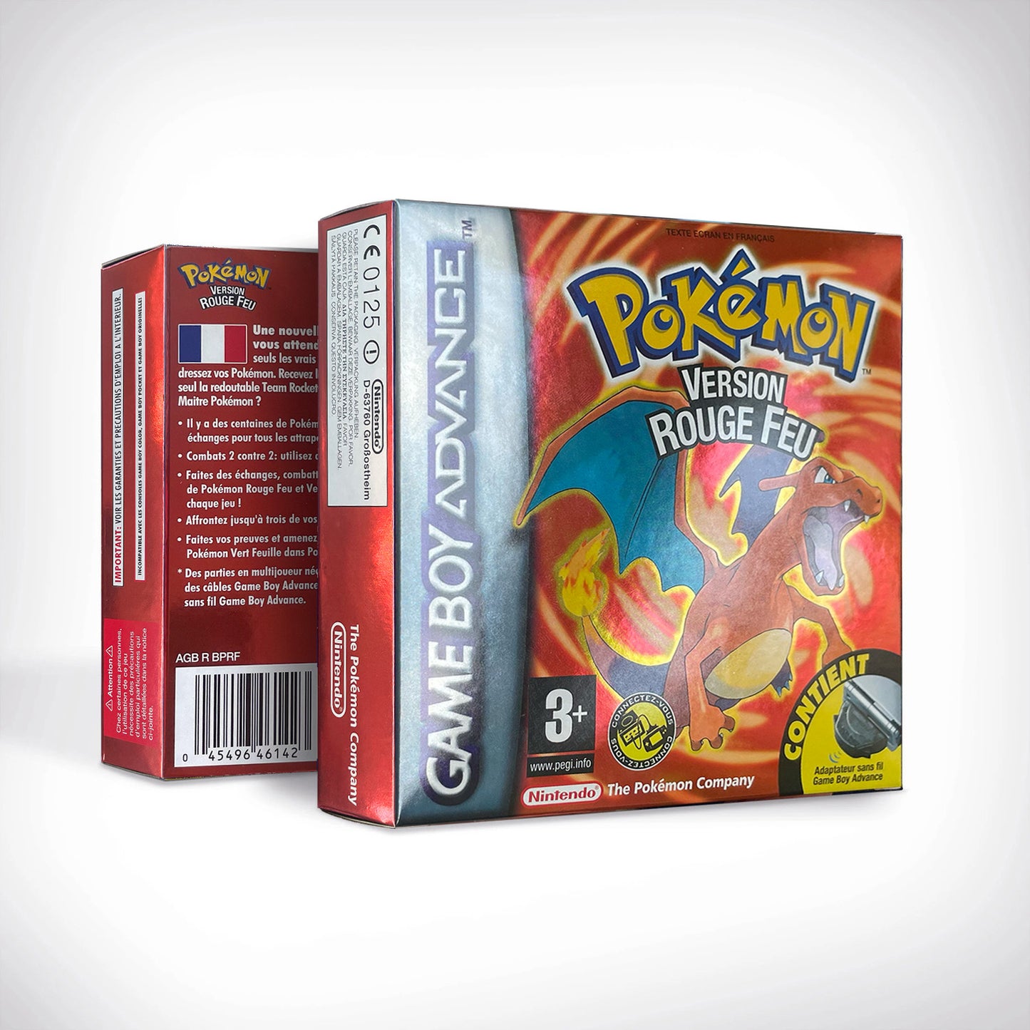 IC save 1 M flash cart pokemon feu rouge version box with tray Nintendo game cartridge for gba game boy advance