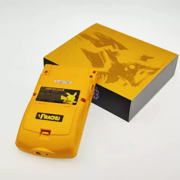 GBC customized GAMEBOY COLOR game console, high brightness handheld console, point-to-point full fit Pikachu