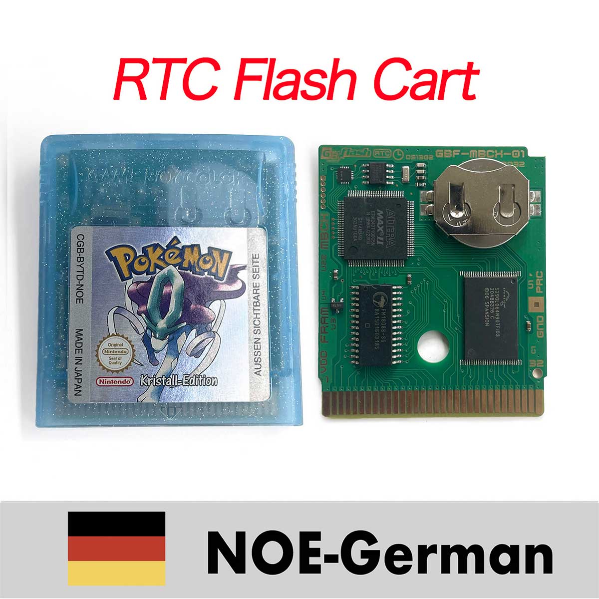USA ITA NOE FRA ESP EUR version pokemon RTC Flash crystal gold silver NO RTC yellow red blue 16 bit Game Cartridge for GBC