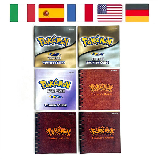 USA FRA ESP NOE ITA Pokemon Yellow Blue Red Crystal Silver Gold manual for GBC