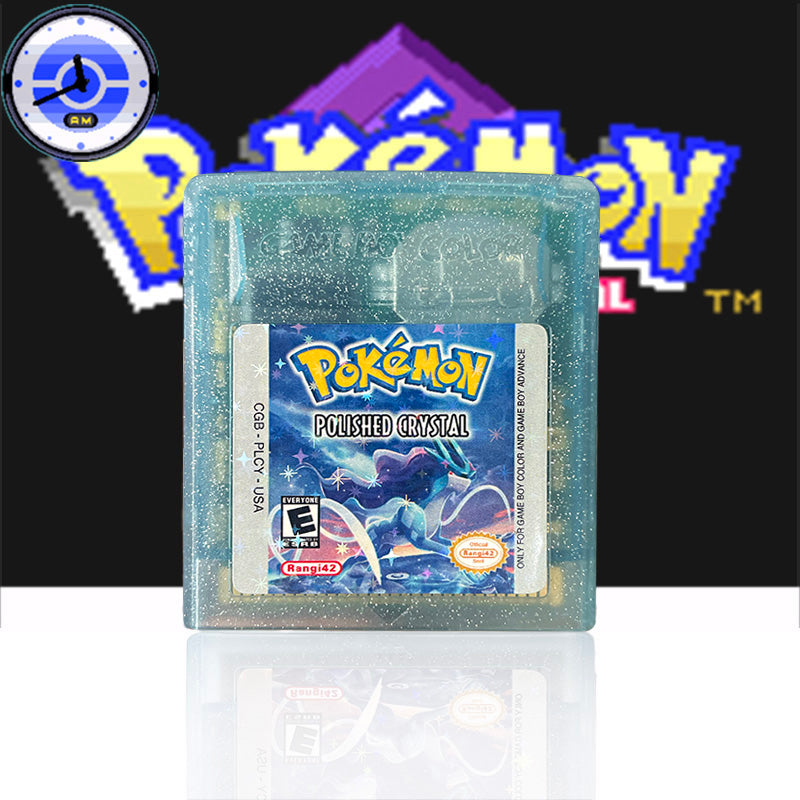 GBC Game USA Pokemon POLISHED CRYSTAL v3.1.1 RTC Flash cart Real Time Clock Cartridge Card Rom Hack English