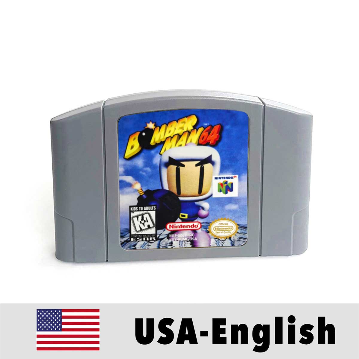 USA NTSC Bomber man 64 game cartridge with tray box for N64 Nintendo 64