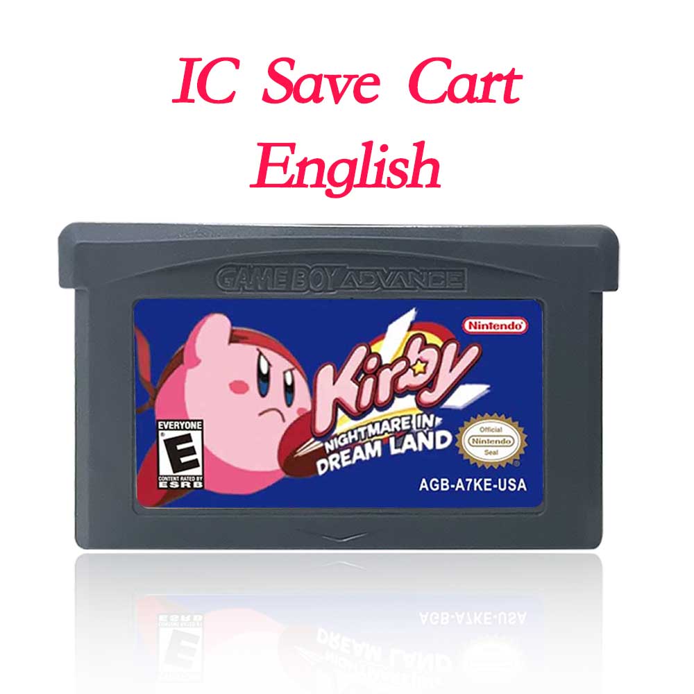 USA Englsih Zelda,super Mario,Kirby,Final Fantasy,donkey Kong,Castlevania,Metroid, Fire Emblem  Nintendo Game Cartridge for Gba