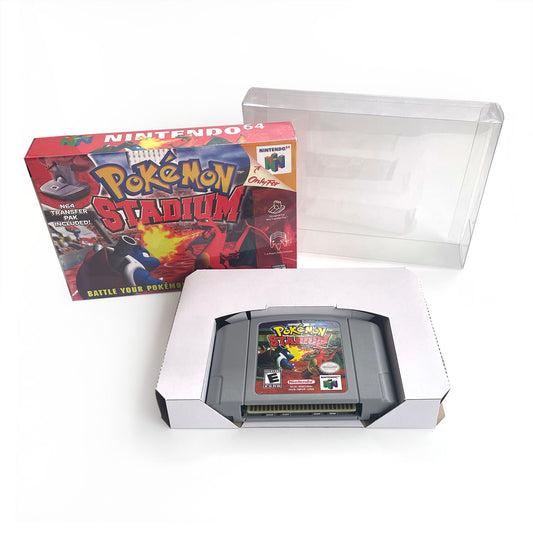 Pokemon stadium game cartridge with tray box for N64 Nintendo 64
