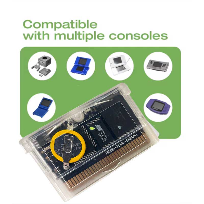 Flash Cartridge Fit Game Console Storage 1MB Static RAM Rewritable RTC Solar Light Sensor 32MB Cartridge Game Cartridge for GBA