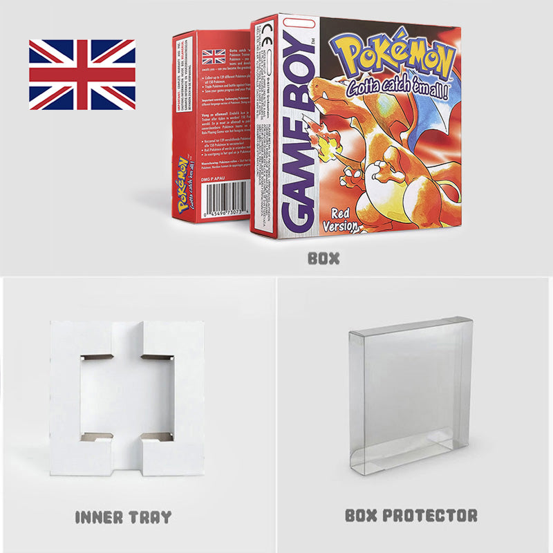 NOE ITA USA EUR ESP yellow green red gold crystal blue silver Pokemon Series Nintendo Metallic Holographic BOX trey for GBC