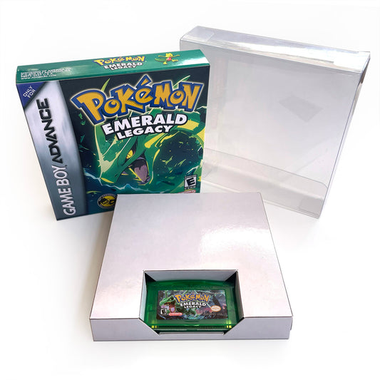 pokemon Emerald Legacy RTC Flash cart game cartridge with tray box for gba game boy advance