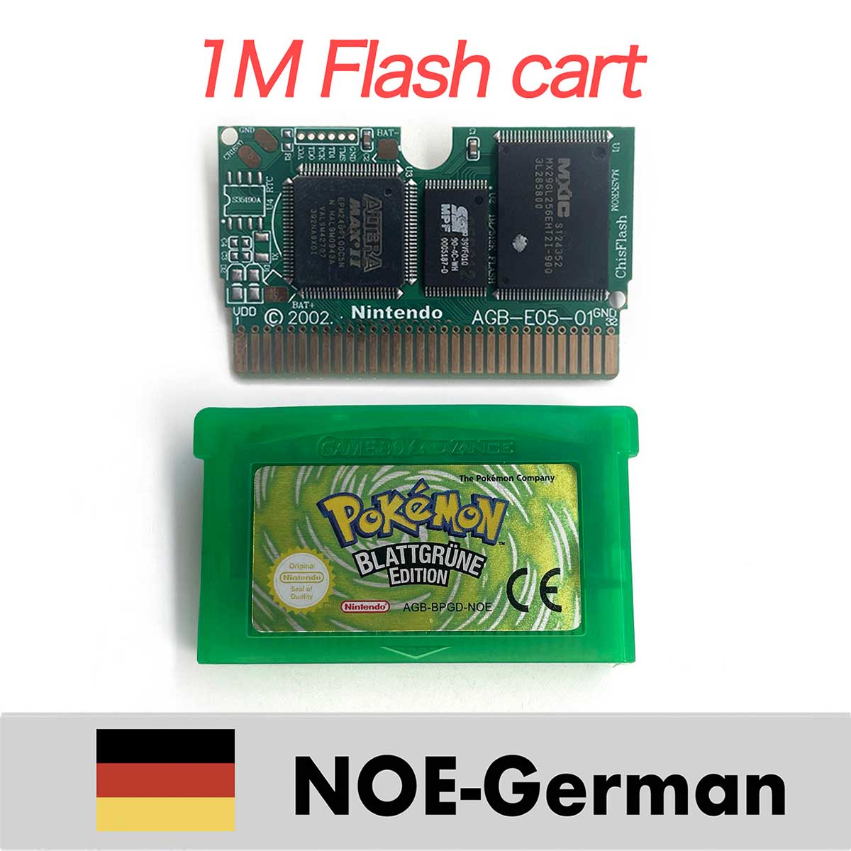 USA ESP NOE FRA EUR ITA 1M/RTC Flash cart Pokemon Emerald,firered,ruby,sapphire,leafgreen Game Cartridge for GBA multiple languages