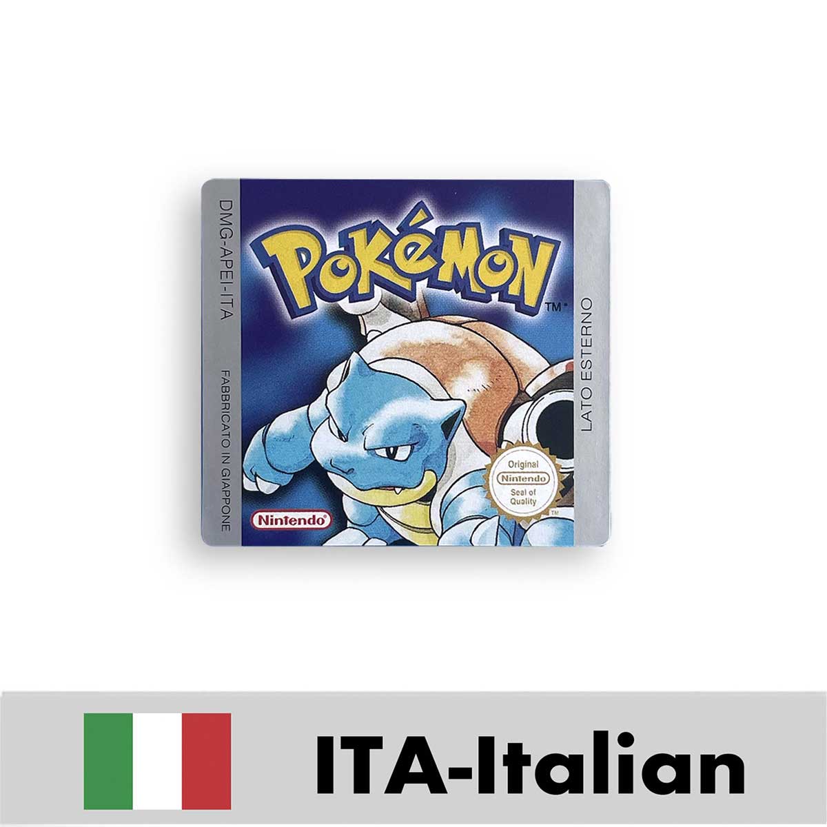 USA FRA NOE ESP ITA EUR Pokemon crystal gold silver red blue yellow Metallic FoilFinish Box Trey Manual label for GBC