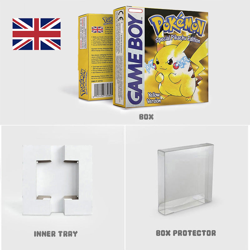 NOE ITA USA EUR ESP yellow green red gold crystal blue silver Pokemon Series Nintendo Metallic Holographic BOX trey for GBC