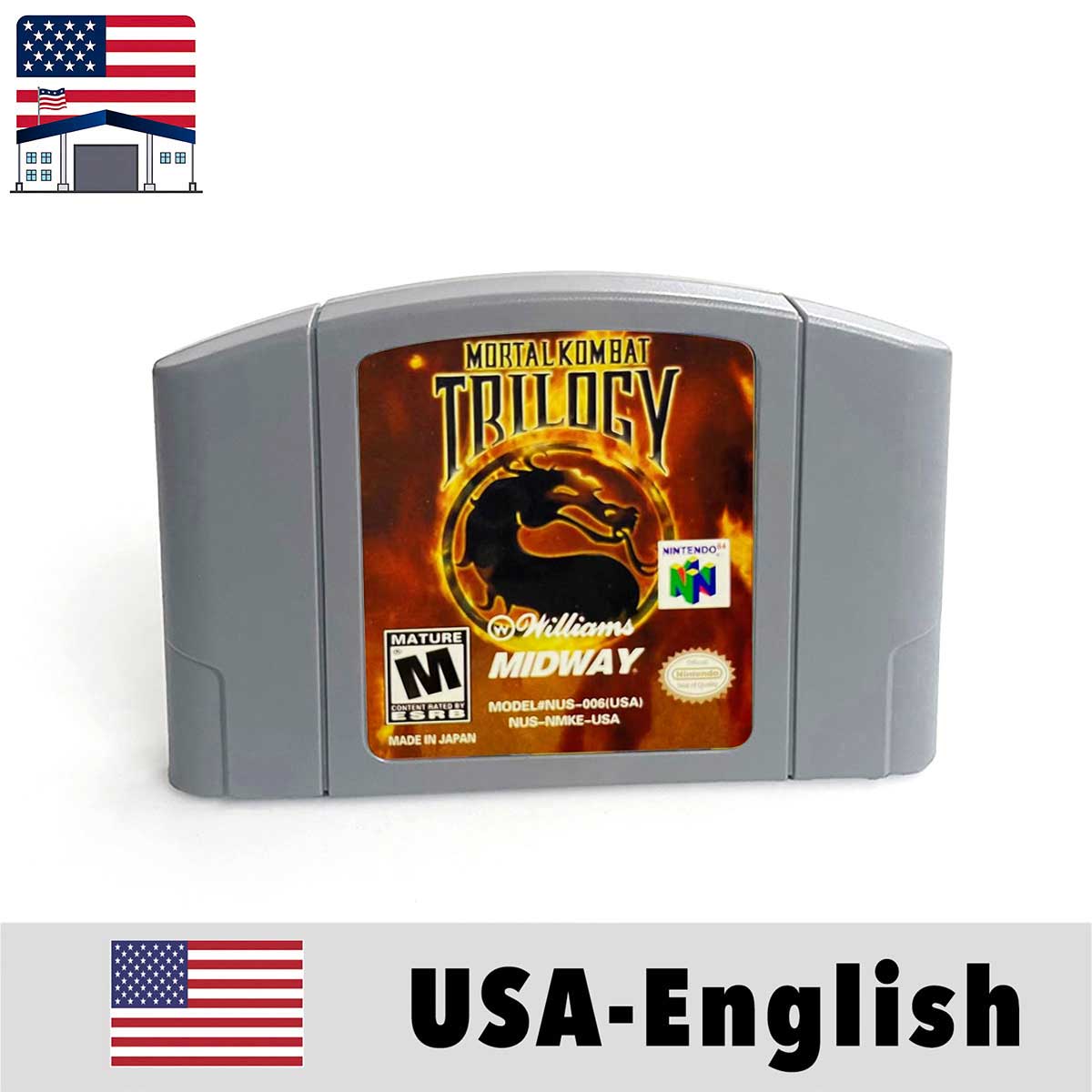 （Shipped From The United States) Mortal-Kombat Series WCW WWF USA NTSC Version English Retro Video Game Consoles 64bit Game Cartridge for N64