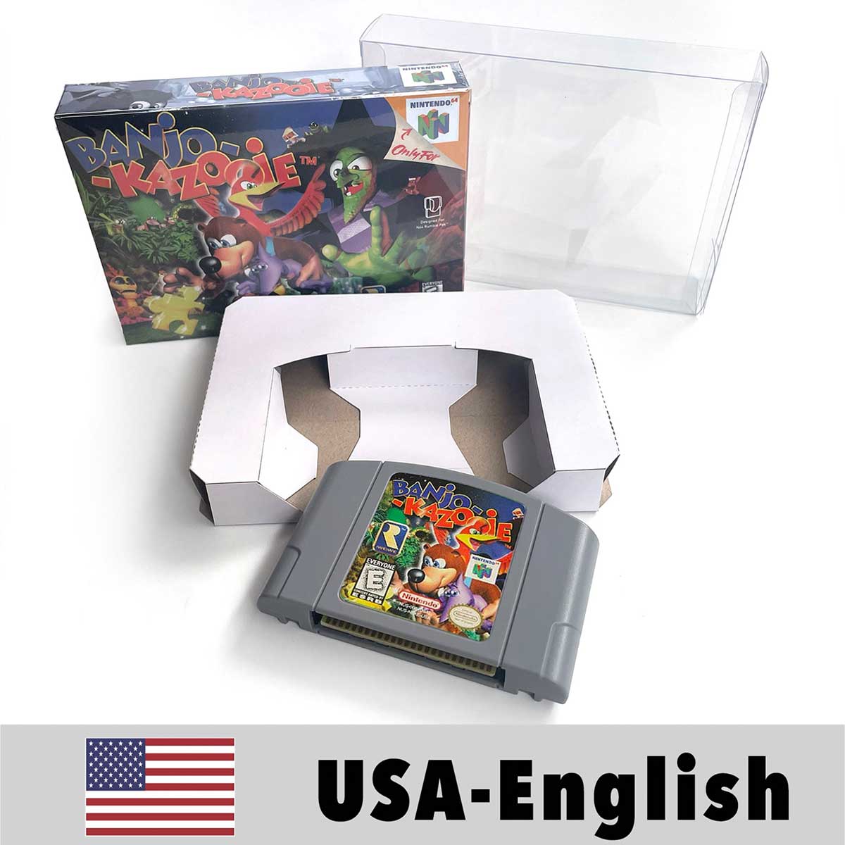 USA NTSC Banjo Donkey Kong 64 Kirby 64 Mario Party Pokemon Stadium Zelda Goldeneye 007 Game Cartridge Tray BOX for N64