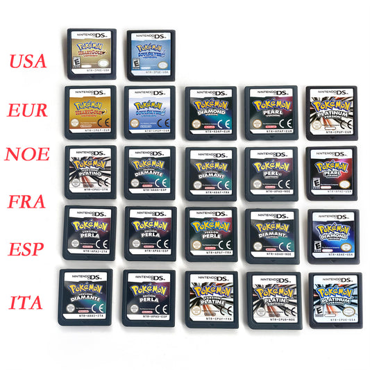 USA EUR FRA ESP NOE ITA Pokemon HeartGold SoulSilver Platinum Diamond Pearl Version Game cartridge for Nintendo Ds 3ds 2ds