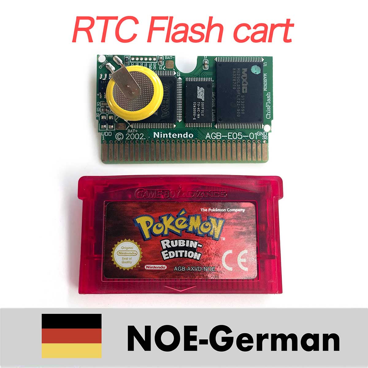 USA ESP NOE FRA EUR ITA 1M/RTC Flash cart Pokemon Emerald,firered,ruby,sapphire,leafgreen Game Cartridge for GBA multiple languages
