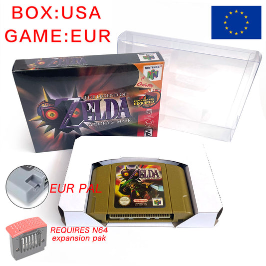EUR PLA version English Resident Evil 2 game cartridge with tray box for N64 Nintendo 64