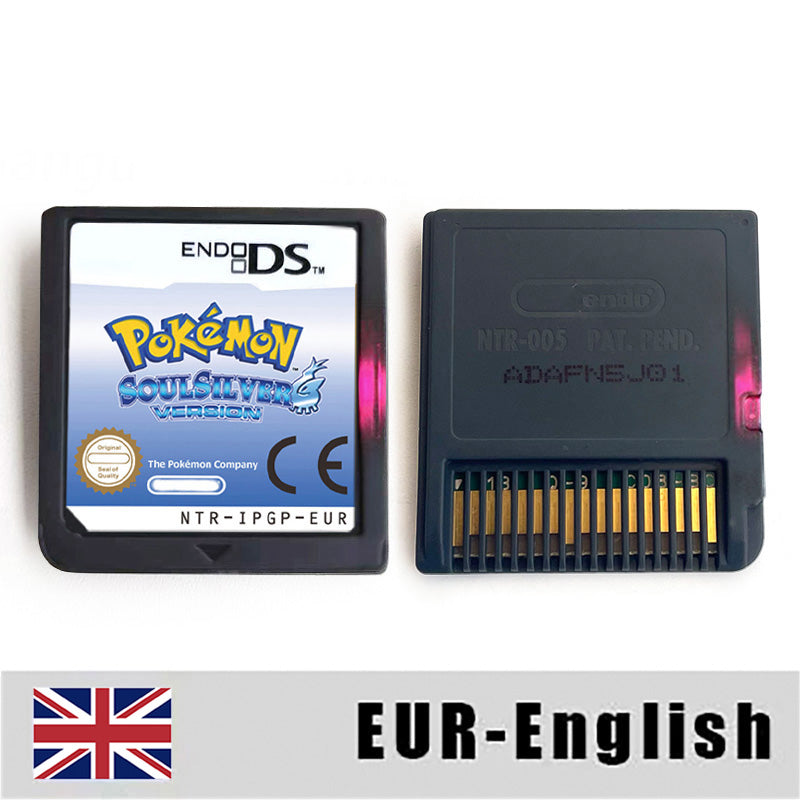 ESP ITA FRA USA EUR NOE Pokemon HeartGold SoulSilver Platinum Diamond Pearl Nintendo Video Console Game Cardride For DS 2DS 3DS
