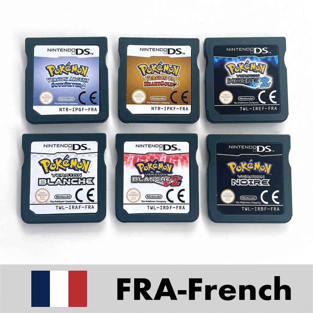 USA FRA ITA NOE ESP Pokemon HeartGold SoulSilver Black 1 2 White 1 2 Nintendo Game Cartridge for DS NDS 3DS