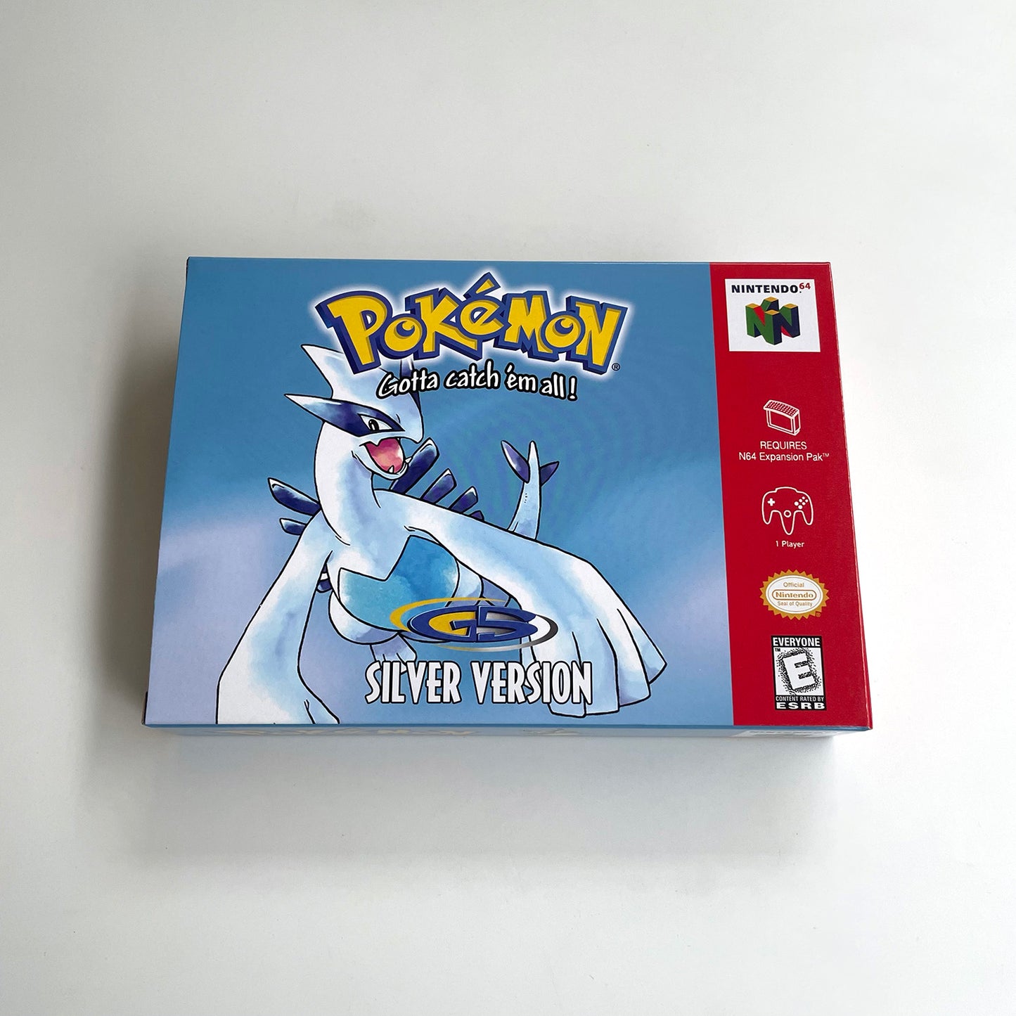 pokemon silver version game cartridge with tray box for N64 Nintendo 64