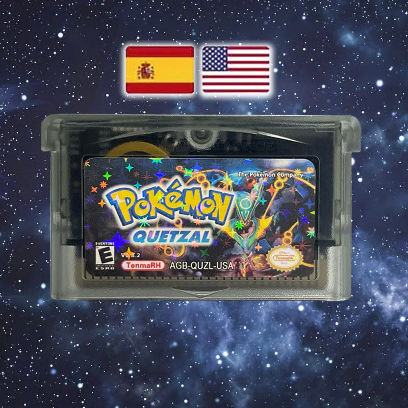 USA ESP Pokemon quetzal ( RTC Flash cart ) Cartridge for GBA