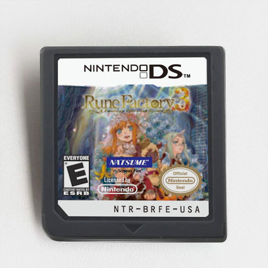 Rune Factory 3 A Fantasy Harvest Moon Game cartridge for Nintendo Ds 3ds 2ds