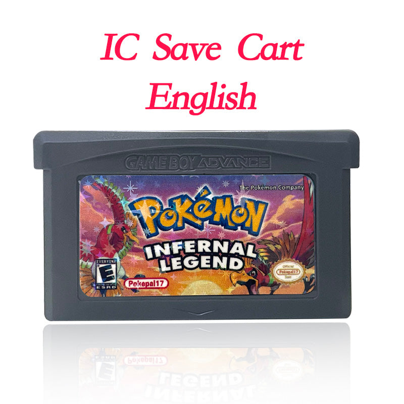 USA IC SAVE Pokemon firered extended INTERNAL LEGEND SWAAT RECHARGED YELLOW Cartridge Video Game Console Rom Hack English