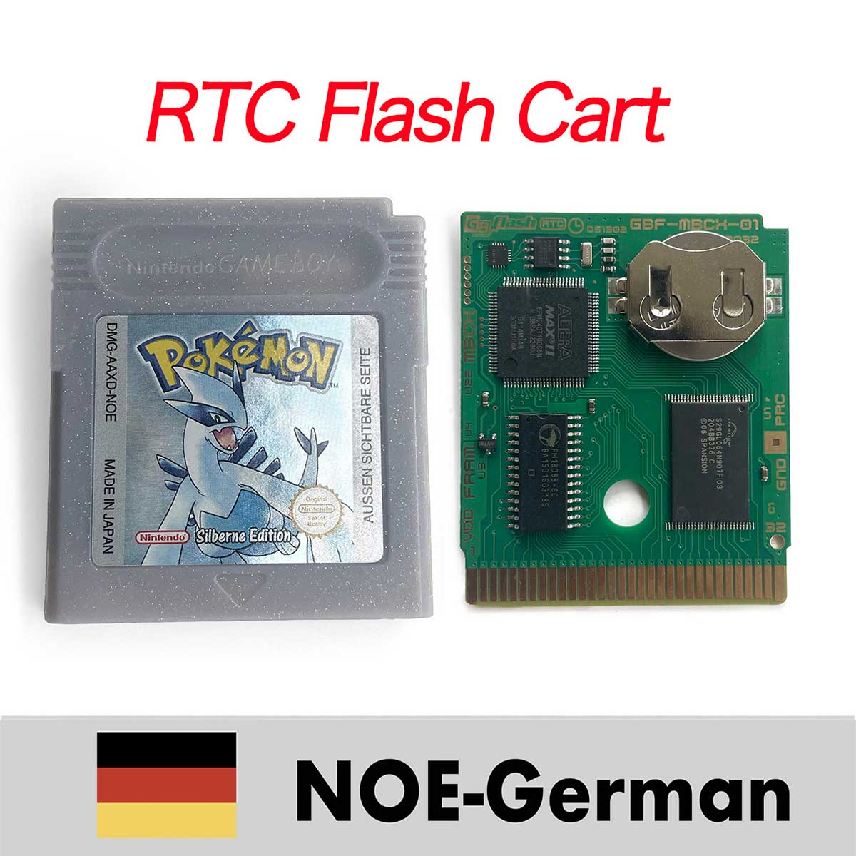 USA ITA NOE FRA ESP EUR version pokemon RTC Flash crystal gold silver NO RTC yellow red blue 16 bit Game Cartridge for GBC