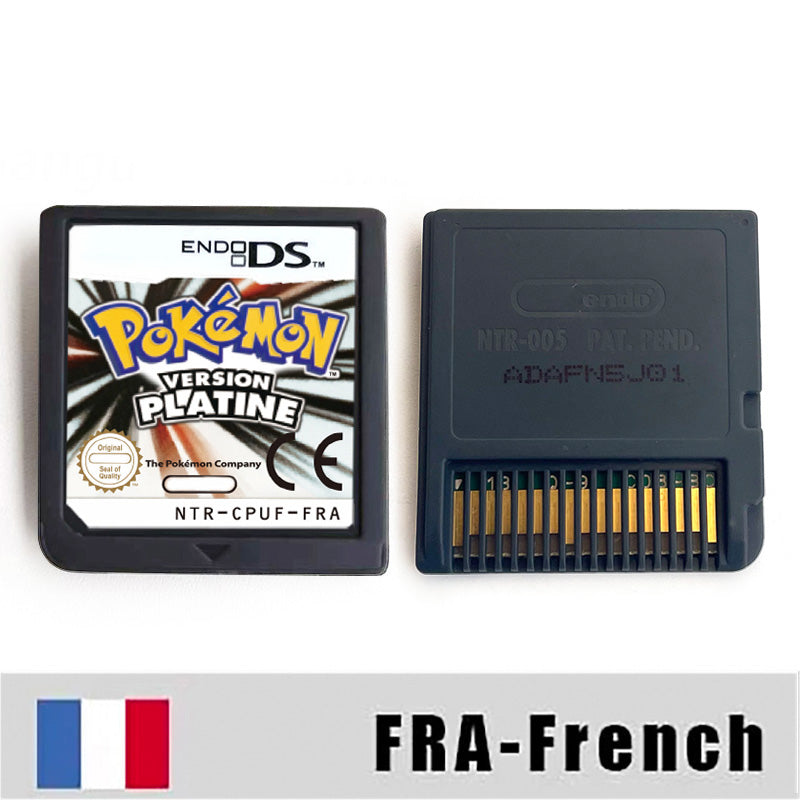ESP ITA FRA USA EUR NOE Pokemon HeartGold SoulSilver Platinum Diamond Pearl Nintendo Video Console Game Cardride For DS 2DS 3DS