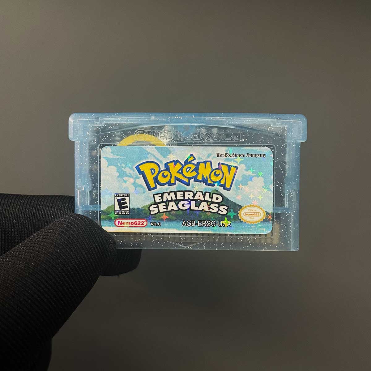 Pokemon emerald seaglass ( RTC Flash cart ) Cartridge for GBA