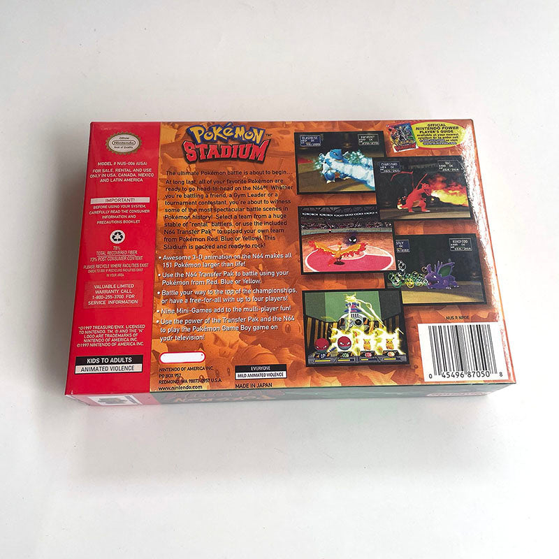 EUR PLA version English pokemon stadium 1 2 game cartridge with tray box for N64 Nintendo 64