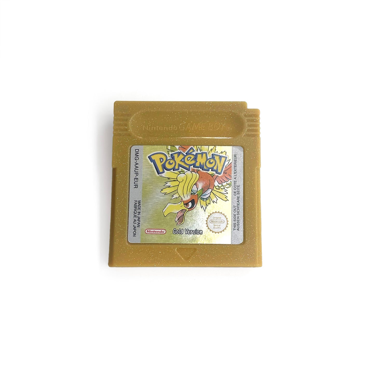 GBC game EUR English pokemon gold version RTC Flash cart Nintendo Battery save cartridge with tray box game boy color