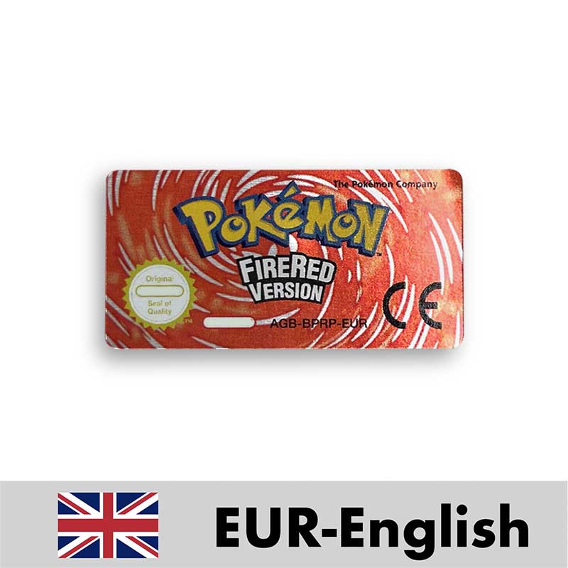 USA FRA NOE ESP ITA EUR Pokemon Emerald Sapphire Leafgreen Ruby Firered Metallic FoilFinish Box Trey Manual label for GBA