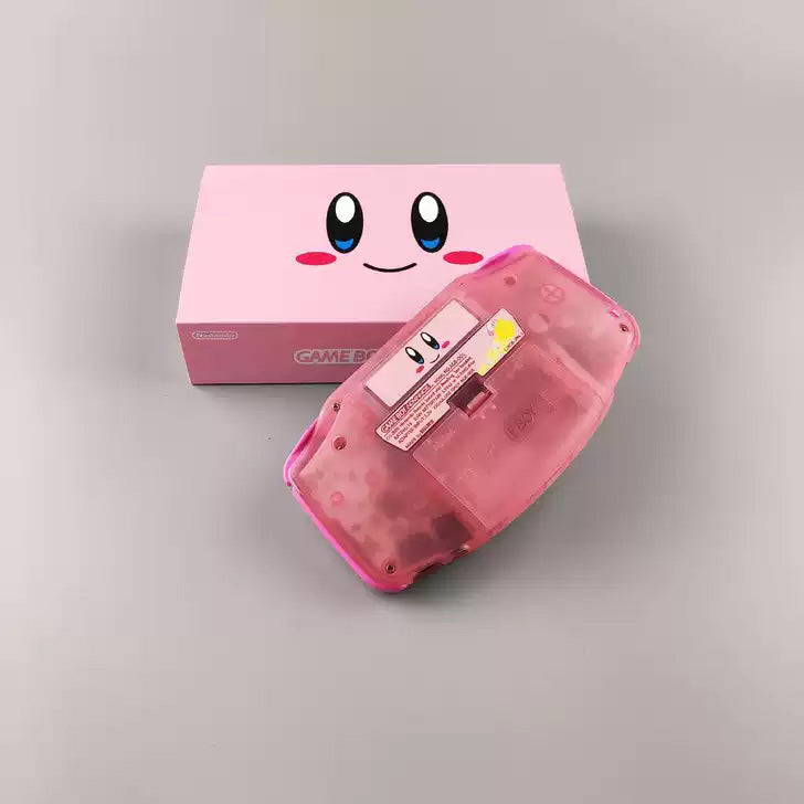 Star Kirby Modified High Brightness GBA Game Console Palm Compatible with GB Cartridge Vintage Edition